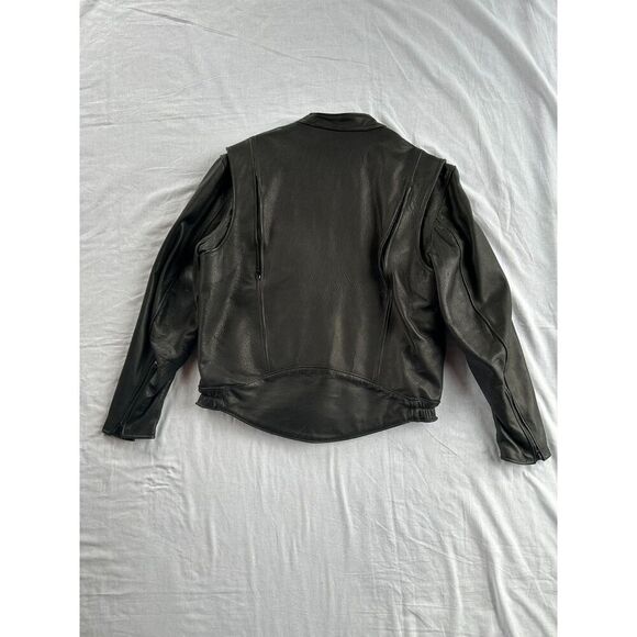 Brooks Black Leatherwear Biker Jacket Men's Size 46 Leather, Made in the USA - Picture 2 of 16